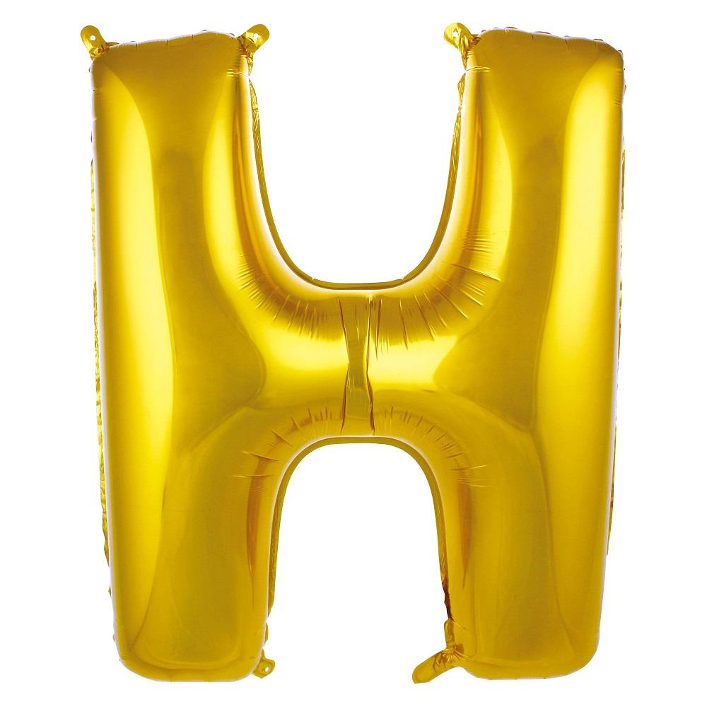H- HARF 40 İNC GOLD RENK BALON 100 CM